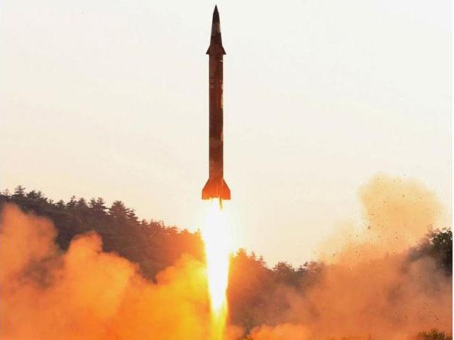 North Korea fires suspected cruise missiles close to US aircraft carriers