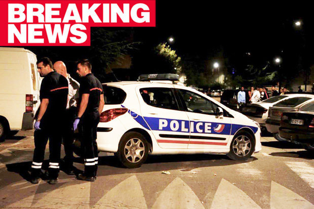 Gunmen have opened fire outside a mosque in France, injuring eight